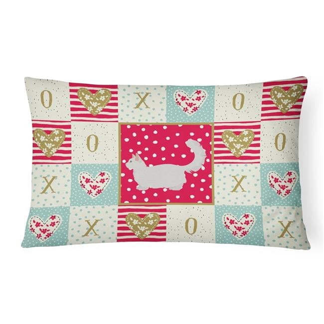 12 x 3 x 16 in. Munchkin No.2 Cat Love Canvas Fabric Decorative Pillow
