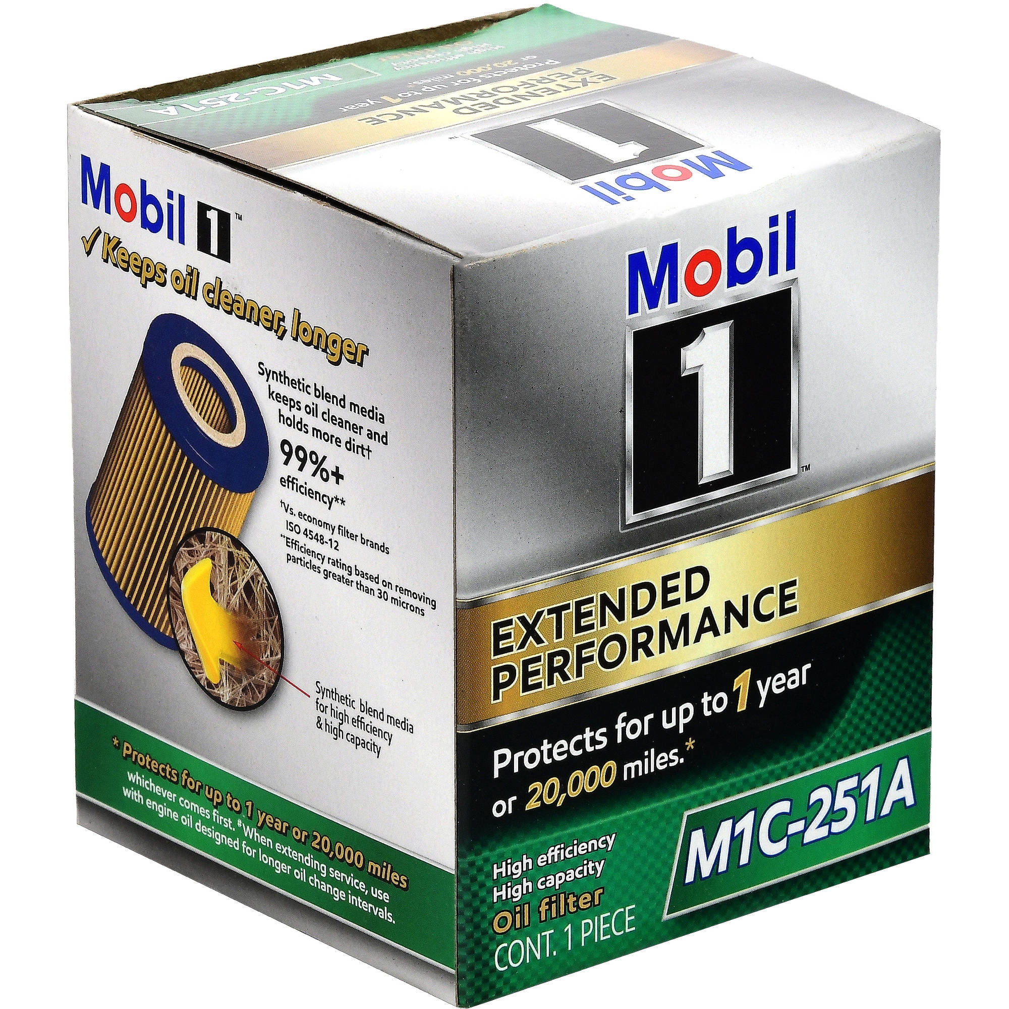NEW Mobil 1 Extended Performance High Efficiency//Capacity Oil Filter M1C-257A