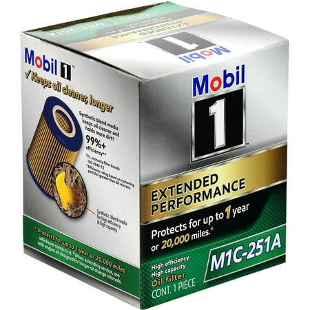 Mobil 1 Extended Performance Oil Filter, M1C-251A, 1