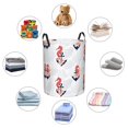 thumbnail image 4 of Sikiie Sea Horse And Corals1 Print Round Dirty Clothes Basket, Waterproof Standing Foldable Storage Basket, for Laundry Room, Bedroom, Bathroom Storage-Medium, 4 of 6