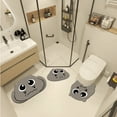 thumbnail image 2 of SLYNSHome Funny Bathroom Floor Mat Three-piece Set Bathroom Foot Mat Diatom Mud Absorbent U-shaped Toilet Mat Washstand Mat, 2 of 6
