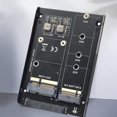 thumbnail image 3 of Tarjeta Adaptadora SATA a adaptador M.2 NGFF + mSATA 3.0 Tarjeta 6Gbps SSD Estuche Unidad de estado sólido, 3 of 5
