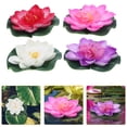 thumbnail image 1 of WEUVEB 4Ud Flores Flotantes Artificiales De Loto Para Acuáticos Y, 1 of 6