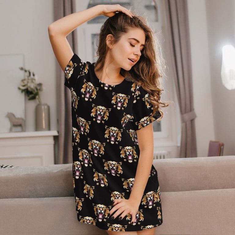 cotton pj dress women Nightgowns for it’s designed for those Color:Show as picture Night dress chestnut Wingtip Brogue Oxford -