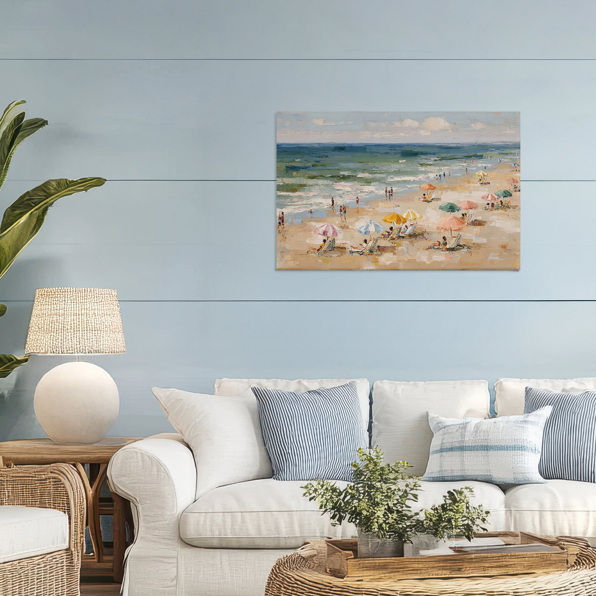 Stupell Industries Impressionist Summer Beach Day Canvas Wall Art, design by Jacky Ngan
