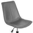 thumbnail image 4 of Amery Gray Faux Leather Adjustable Height Swivel Office Chair with Wheel Base, 4 of 6