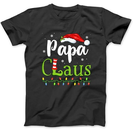 

Papa Claus Funny Family Santa Pajamas Christmas Idea T-Shirt Sweatshirt Hoodie Tanktop for Men Women Kids Black