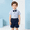 Sky Blue, variant on Toddler Boy Clothes Comfy Short Sleeve Bowtie Formal Dress Suits Fashion Button Down With Pocket Shirt