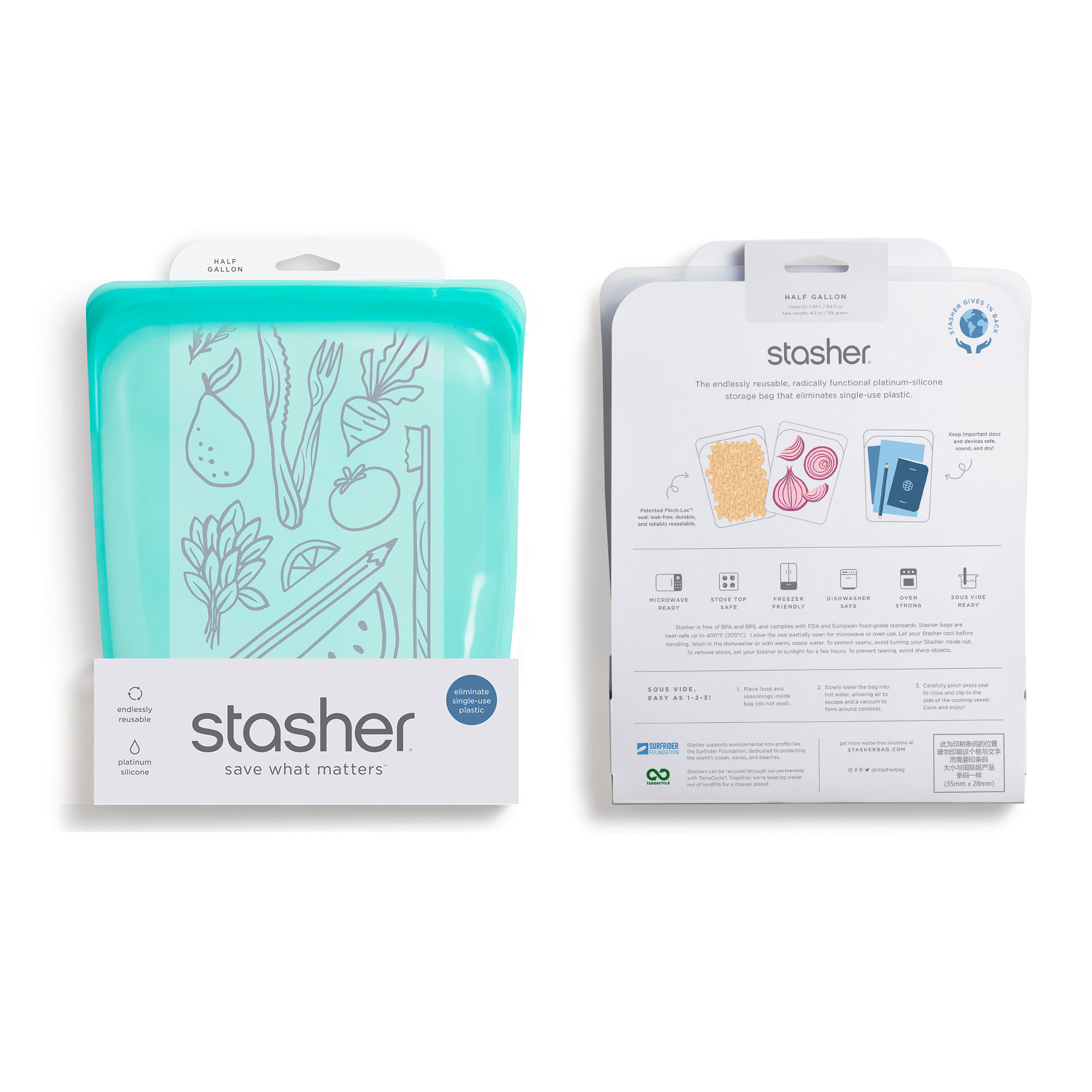 Stasher® Half Gallon Bag – Kaimade Milk Cookies