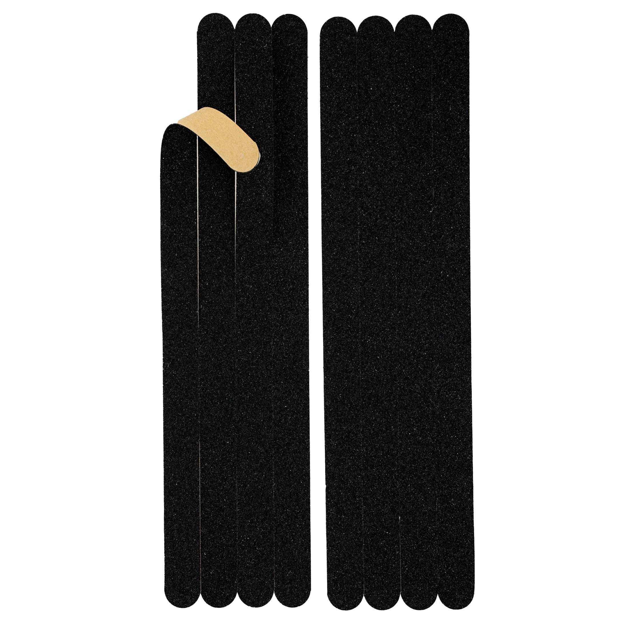 Hillman 3/4" x 1 ft Traction Control Anti-Slip Tape with Treads, Indoor and Outdoor, Black, Coarse Paper (8 Pack)