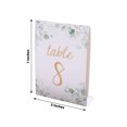 thumbnail image 3 of Efavormart 25 Pack White Green Double Sided Paper Wedding Table Numbers with Eucalyptus Leaves and Gold Foil Numbers Print, 7" Free Standing Table Sign Cards 1-25, 3 of 5