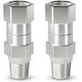 thumbnail image 1 of 6 Pcs Raccord Pivotant pour Nettoyeur Haute Pression, Filetage Mâle NPT 3/8 Pouce, Acier Inoxydable, Raccord Libre pour Tuyau, 1 of 7