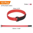 thumbnail image 2 of Uxcell 10Pcs Reusable Battery Tie Down Straps,0.8x20" Pink/Red Nylon Multipurpose Battery Hold Down Adjustable Cinch Strap Hook Loop Fastening Tie for Quadcopter FPV RC Drone Boat Car, 2 of 6