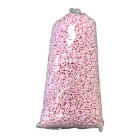 Bubblefast! 1.5 cu. ft. 10 Gallons Pink Anti-Static Packing Peanuts Popcorn