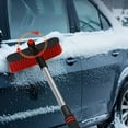 thumbnail image 4 of 3-in-1 Car Snow Brush Ice Scraper Shovel | Extendable 27-35" Retractable Handle | Rotating Head, Soft Bristles, Heavy Duty PVC, Metal | Fast Windshield, Window, Roof Snow & Ice Removal Tool, 4 of 6