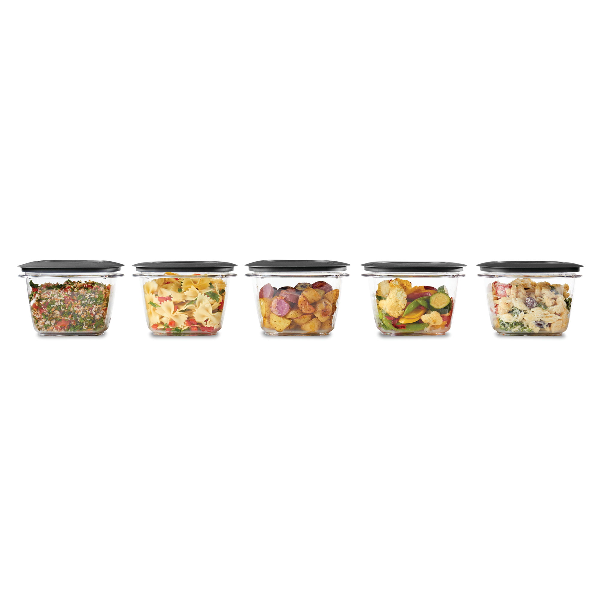 Utensilux Rubbermaid Premier, 7 Cup Premier Flex & Seal Food Storage Set, 3 Tritan Containers, 3 Grey Flex and Seal Lids, 6 Piece Bundle Set Bundle