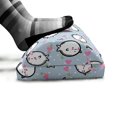 thumbnail image 5 of Narwhal Foot Rest, Colorful Polka Dotted and Heart Pattern Background with Cartoon Character Whales, Non-Slip Backing Adjustable Ergonomic Memory Foam Leg Support for Office, Multicolor, by Ambesonne, 5 of 5