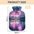 thumbnail image 3 of 2L Hot Water Bottle with Soft Velvet Cover PVC Hot Water Bag for Pain Relief Long-Lasting Warmth Beautiful River with Fireworks, 3 of 8