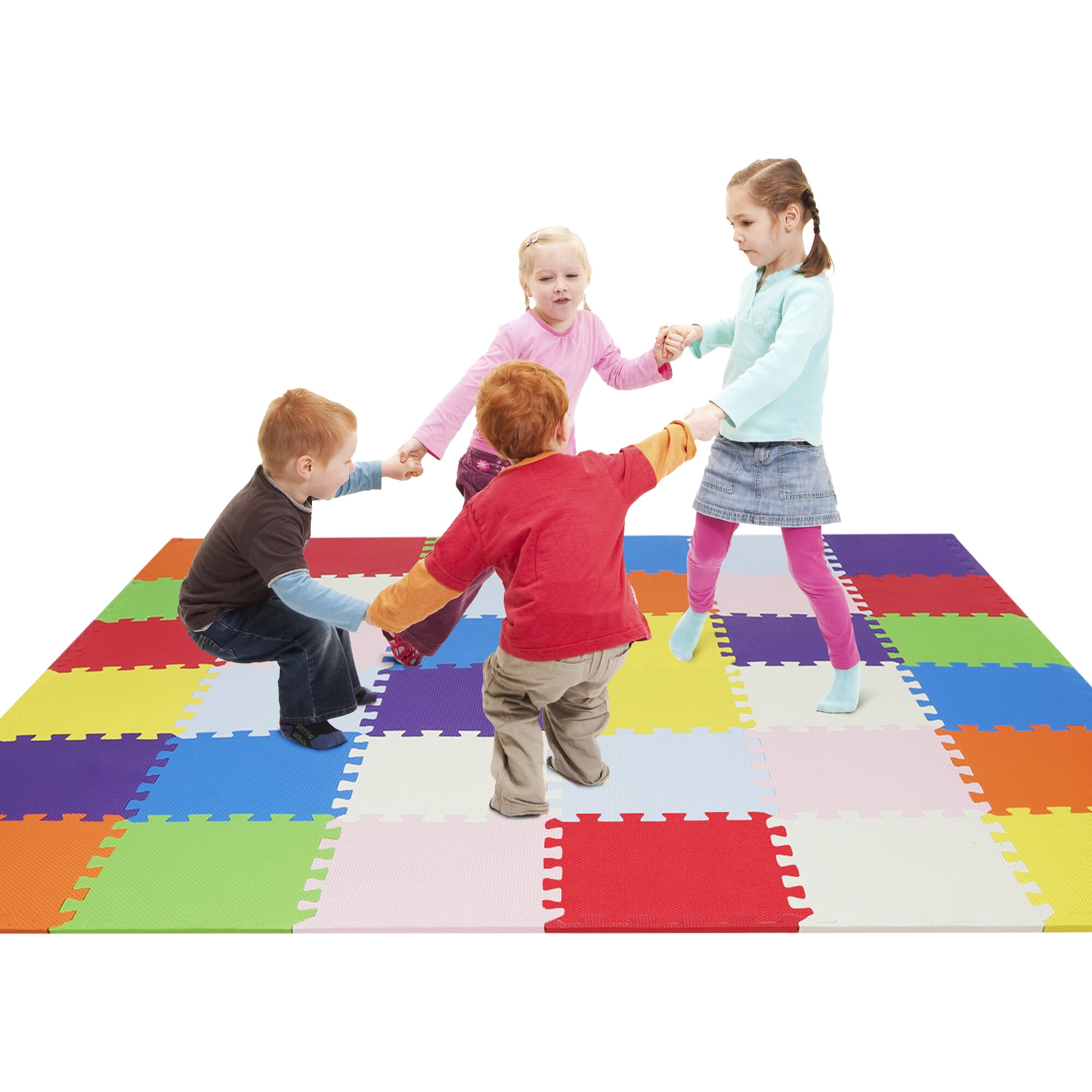 72 pcs Large EVA Foam Mat Mats Soft Floor Tiles Interlocking Play Kids Baby Gym 