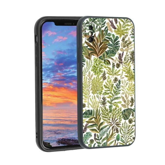 Compatible with iPhone X Phone Case, Botanical-magical-forest-nature-6 Case Silicone Protective for Teen Girl Boy Case for iPhone X