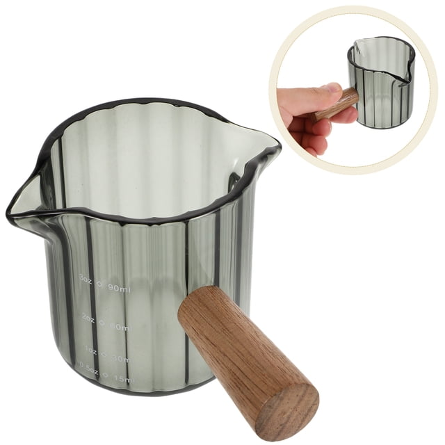 OULII Espresso Measuring Cup High Borosilicate Glass Pouring For Coffee Enthusiasts 1Pack