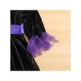 thumbnail image 5 of TSEXIEFOOFU Girl’s Casual Long Sleeve Dress Halloween Contrast Color Ruffle Round Neck A-line Dress with Witch Hat, 5 of 8