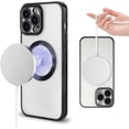 thumbnail image 5 of Magnetic Clear for iPhone 14 Pro Max Case [Never Yellowing] [Compatible with MagSafe] Luxury Plating Shockproof Protective Slim Phone Case for iPhone 14 Pro Max 2022-Black, 5 of 12