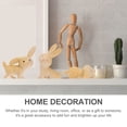 thumbnail image 3 of CIMAXIC Party 1 Set Reading Rabbit Adorn Home Decoration Party Desktop Ornament Rabbit,1.97"X1.38"X1.38", 3 of 5