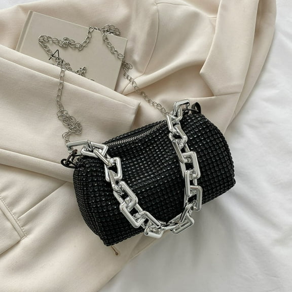 HEANUJJ Bling Rhinestone Evening Bag Women Formal PU 1Pack Evening Out