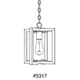thumbnail image 2 of Progress Lighting Turnbury 1-Light Mini-Pendant, Galvanized Steel, Nautical Coastal, Wood Frame, 2 of 3