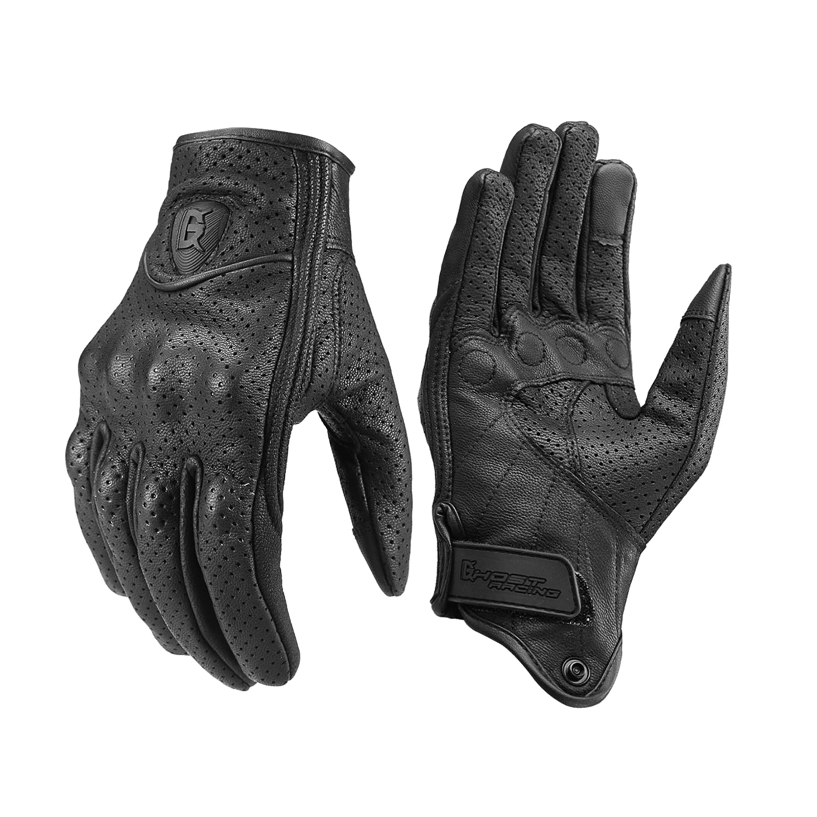 NNAB Leather Motorcycle Gloves ，Breathable Motorcycle Gloves for Men Women Which is a Touchscreen Anti-Slip Motorcycle Gloves & Racing Motorbike Gloves with Wall Hook