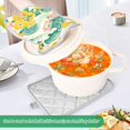 thumbnail image 3 of Yayeee Pot Holders Kitchen Heat Resistant with Pocket 7"x9.8" Cotton Oven Cooking Hot Pads, Floral Wave, 3 of 7