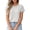 AA White, variant on Plus Size Summer Tops for Women Crewneck Short Sleeve Shirts Waffle Knit Jacquard T Shirts Soft Blouses Pink 2XL