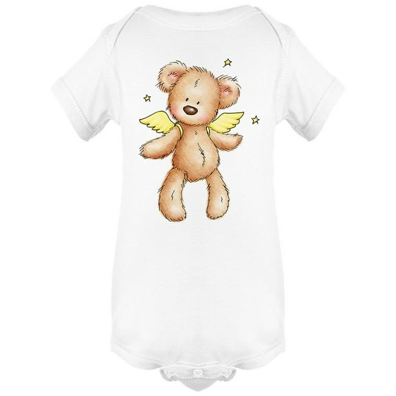 Teddy Bear Yellow Wings Bodysuit Infant -Image by Shutterstock, Newborn