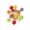 Yellow-YE, variant on JJV Multicolour Rattle and Sensory Teether Toys, Manhattan Rattle Ball for 0-6 6-12 Months, Montessori Learning Grasping Toy for Motor Skills Easy to Clean