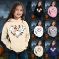 thumbnail image 2 of LRen Halloween Gifts for Girls Cute Ghost Pumpkin Hooded Sweatshirts Oversized Long Sleeve Hoodie Sweatshirt with Pocket Y2K Fall Winter Back to school, Halloween Tops, 2 of 5