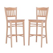 Linon Ashfield Bar Stools, 30" Seat Height, Set of 2, Unfinished