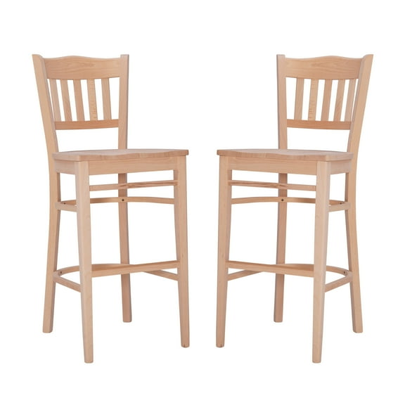 Linon Ashfield Bar Stools, 30" Seat Height, Set of 2, Unfinished