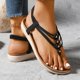 thumbnail image 5 of Sandalias Planas con Correas de Tobillo Multi Correa Pie Post, Plantillas para Pies Planos Acolchados Verano, 5 of 9
