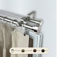 thumbnail image 4 of Rene 13/16" Double Bay Window curtain rod Adjustable 20"-36", 38"-72" - Satin Nickel,(ABay-37-5D), 4 of 4