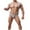 Gray, variant on Men's Color Block One-Piece Bodysuit Jockstrap Wrestling Singlet Leotard Cut Out Bikinis Underwear