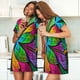 thumbnail image 4 of Fotbe Multicolored Beautiful Flower Bata de Dormir para Mujer con Estampado, Camisón de Algodón de Manga Corta, Ropa de Dormir Casual, 4 of 6