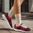 thumbnail image 3 of COEQINE Bloody Print Cobweb Women Sneakers White Sole Lace Up Women Running Shoes for Outdoor Comfortable Training Athletic Sport Shoes Halloween Footwear, 3 of 7