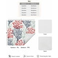 thumbnail image 6 of Summer Ocean Coral Coffee Mat - Coffee Bar Mat for Countertop, Hide Stain Absorbent Rubber Quick Dry Coffee Mat Under Coffee Maker Mat Coastal Beach Nautical Sea Life Dish Drying Mat 12"x20", 6 of 6