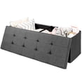 thumbnail image 4 of Costway Otomana en tejido plegable, caja con divisor, banco con capacidad 120 L, reposapiés asiento acolchado banco para zapatos para salón dormitorio pasillo entrada, 4 of 6