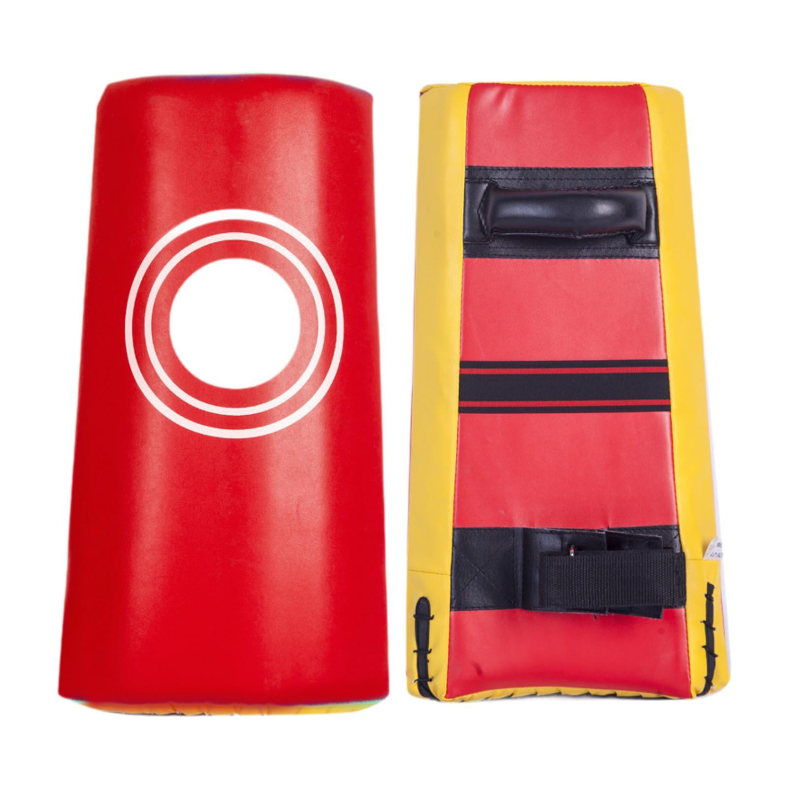 Fzaqwen Boxing Punching Pad PU Leather Kickboxing Equipment Kit Martial Arts Target Pads 2Pcs Red