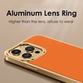 thumbnail image 6 of High quality leather phone case for iPhone 14 Promax metal electroplating lens frame protective cover, 6 of 10