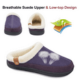 thumbnail image 6 of Needbo Women's Slippers Double-Tone Suede Faux Fur Lining Memory Foam Slip-On House Shoes Indoor Outdoor Purple, Size 5-5.5, 6 of 6