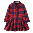 thumbnail image 2 of KYAIGUO Little Girls Long Sleeved Dresses 3-11Years Kids Toddler Girls Casual a Line Dresses Baby Spring Fall Fashionable Plaid Dresses Cute Pullover Puff Sleeve Tutu Dresses, 2 of 9