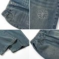 thumbnail image 4 of EnJoCho Girls Jeans Harem Denim Pants Loose Elastic Waist Curved Fit Trousers Soft Bottoms For Kids Spring Daily Outdoor Casual Streetwear Fashion Outfit, 4 of 4
